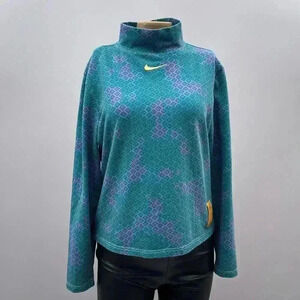 Nike N7 Top Size L Turtleneck Long Sleeve Workout Running Athletic Pullover